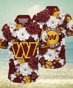 Washington Commanders Hawaii Shirt Flower Summer Vibes