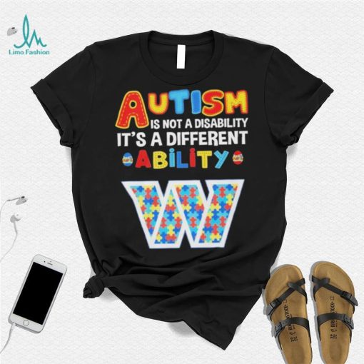 Washington Commanders NFL Autism Is Not A Disability 2024 Shirt