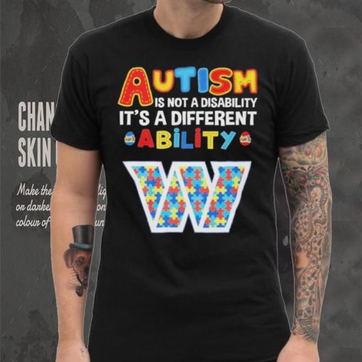 Washington Commanders NFL Autism Is Not A Disability 2024 Shirt