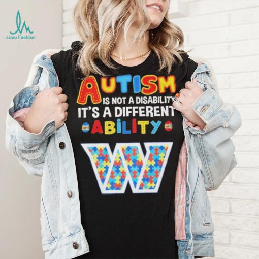 Washington Commanders NFL Autism Is Not A Disability 2024 Shirt