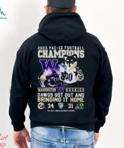 Washington Huskies 2023 PAC 12 Football Champions Dawgs Got Out And Bringing It Home T Shirt