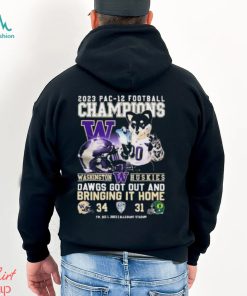 Washington Huskies 2023 PAC 12 Football Champions Dawgs Got Out And Bringing It Home T Shirt