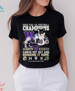 Washington Huskies 2023 PAC 12 Football Champions Dawgs Got Out And Bringing It Home T Shirt