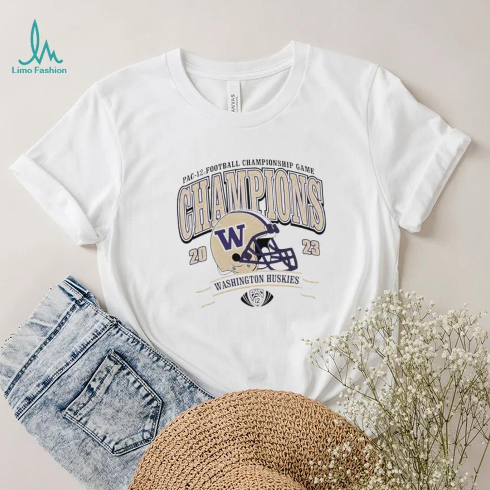Washington Huskies 2023 Pac 12 Football Conference Champions helmet shirt Washington Huskies 2023 Pac 12 Football Conference Champions helmet shirt