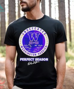 Washington Huskies 2023 Undefeated Perfect Season Signatures Shirt