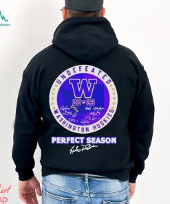 Washington Huskies 2023 Undefeated Perfect Season Signatures Shirt