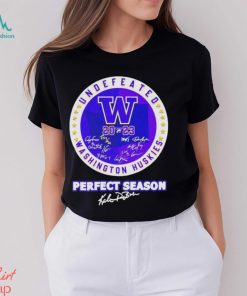 Washington Huskies 2023 Undefeated Perfect Season Signatures Shirt