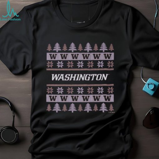 Washington Huskies Holiday Christmas Tree T Shirt