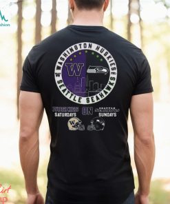 Washington Huskies On Saturdays On Seattle Seahawks On Sundays Circle Logo Shirt