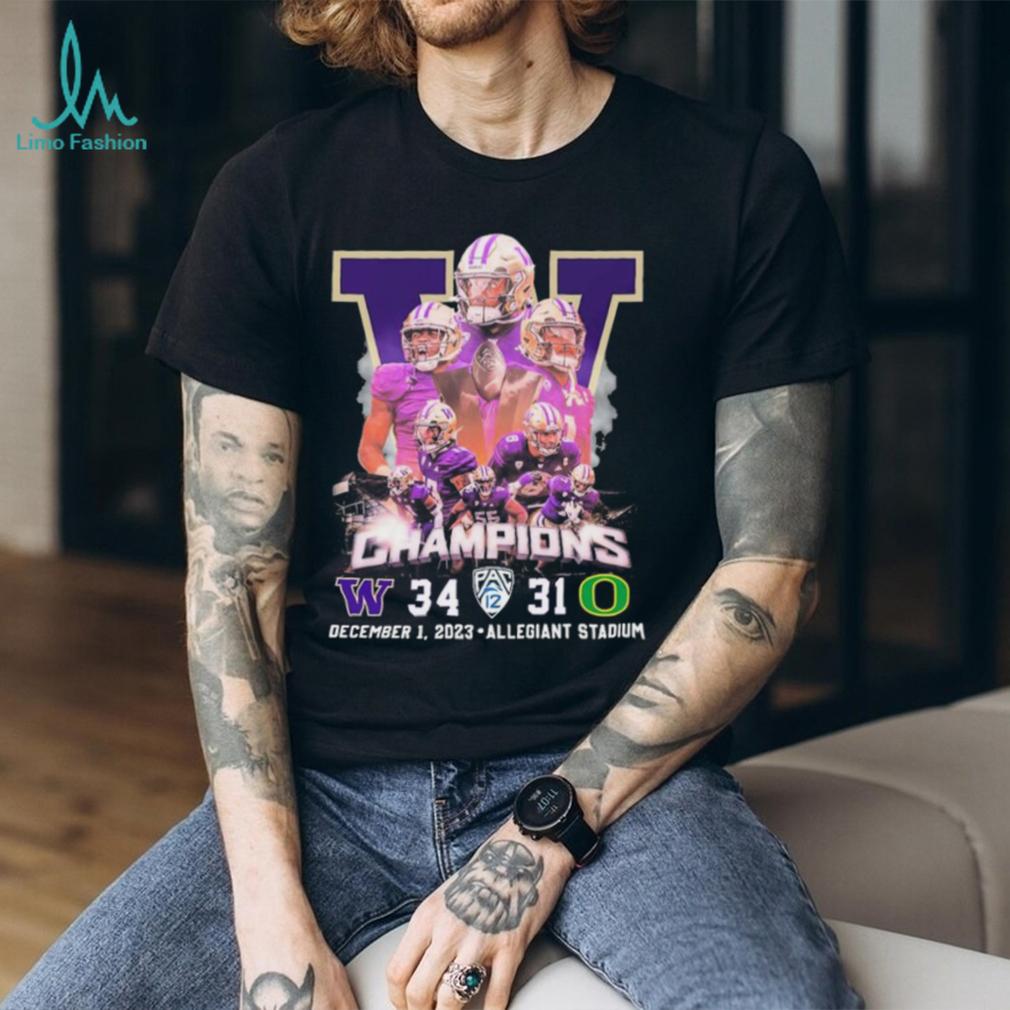 Washington Huskies Pac 12 Champions 34 31 Oregon December 1, 2023 Shirt Washington Huskies Pac 12 Champions 34 31 Oregon December 1, 2023 Shirt