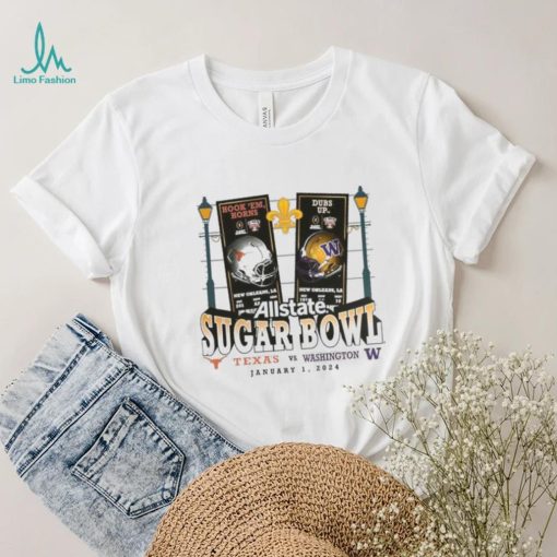Washington Huskies Vs. Texas Longhorns 2024 Sugar Bowl Matchup Unmatched Excellence T Shirts