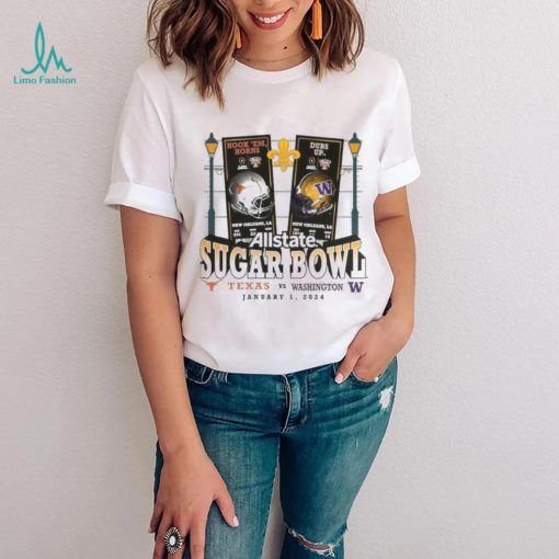 Washington Huskies Vs. Texas Longhorns 2024 Sugar Bowl Matchup Unmatched Excellence T Shirts