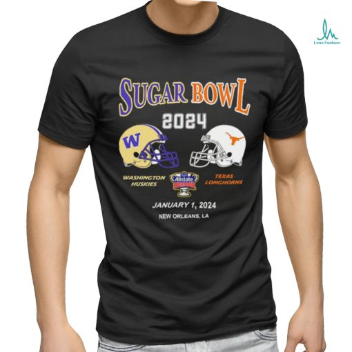 Washington Huskies vs Texas Longhorns Sugar Bowl 2024 january 1 2024 New Orleans LA head to head shirt