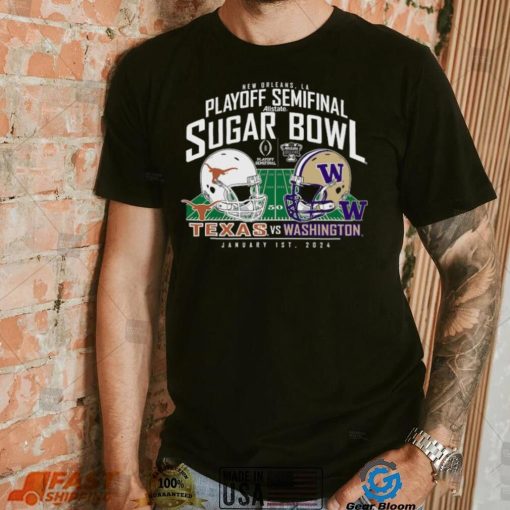 Washington Huskies vs. Texas Longhorns Blue 84 College Football Playoff 2024 Sugar Bowl Matchup T Shirt