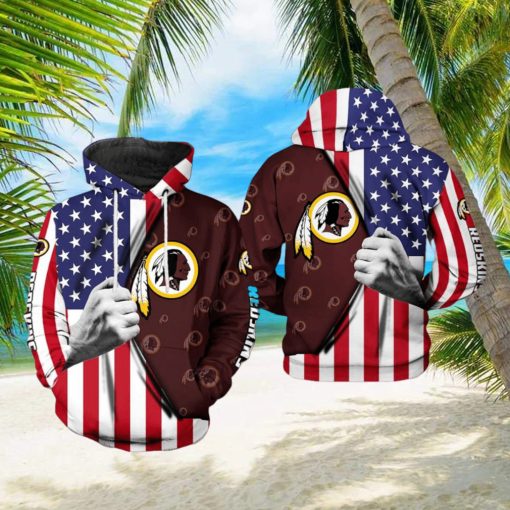 Washington Redskins NFL US Flag Team 3D Printed Hoodie Ver 1