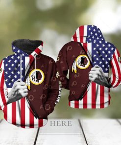 Washington Redskins NFL US Flag Team 3D Printed Hoodie Ver 1