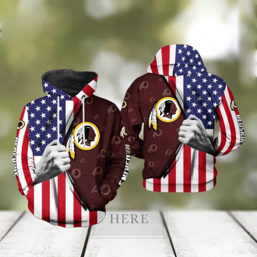 Washington Redskins NFL US Flag Team 3D Printed Hoodie Ver 1