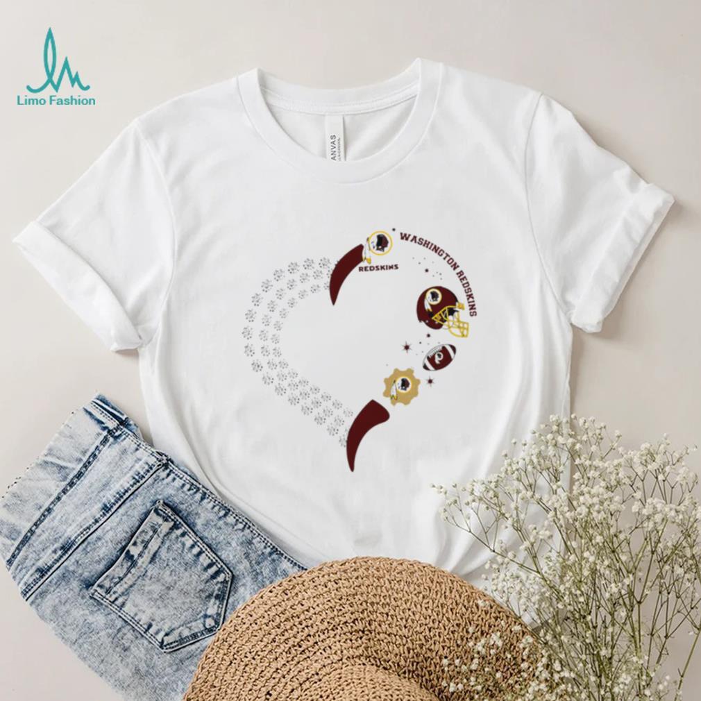 Washington Redskins football heart helmet logo gift shirt Washington Redskins football heart helmet logo gift shirt