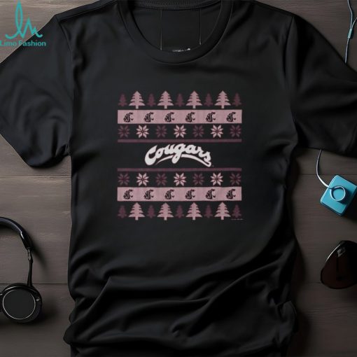 Washington State Cougars Holiday Christmas Tree T Shirt