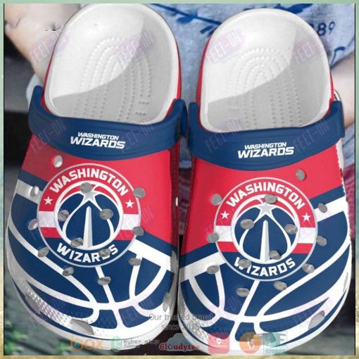 Washington Wizards Red Blue Nba Crocs Clog Shoes