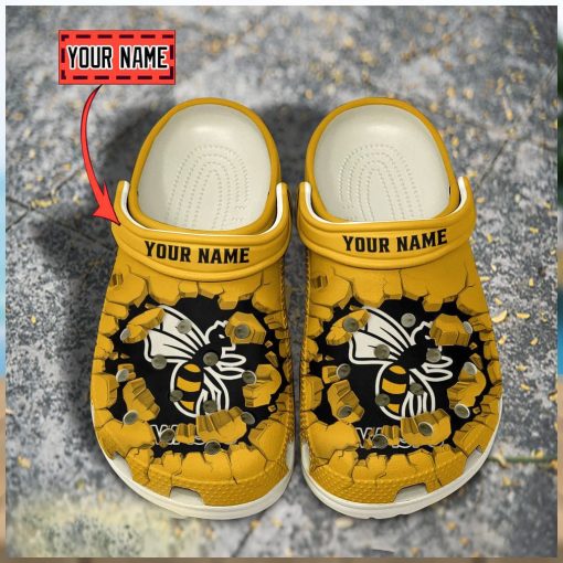 Wasps RFC Break Cracked Hole Design Crocs