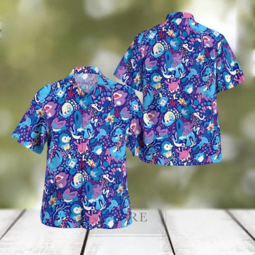 Water Pokemon Set 3D Hawaiian Shirt And Short Gift Beach