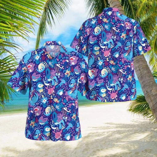 Water Pokemon Set 3D Hawaiian Shirt And Short Gift Beach