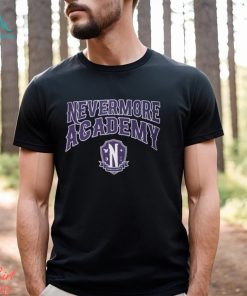 Wednesday Nevermore Academy Womens Black Short Sleeved T Shirt, hoodie, sweater, long sleeve and tank top Wednesday Nevermore Academy Womens Black Short Sleeved T Shirt