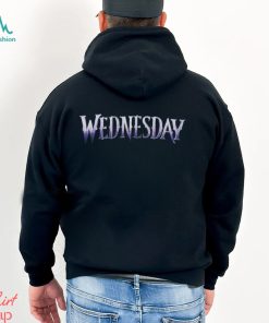Wednesday Purple Logo Womens Black Shirt
