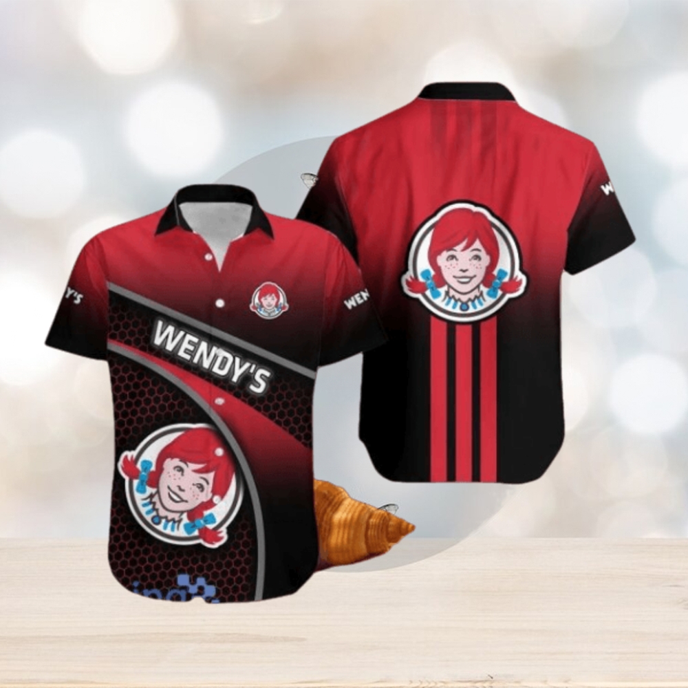 Wendy’s Black And Red V3 Hawaiian Shirt For Men And Women Wendy’s Black And Red V3 Hawaiian Shirt For Men And Women