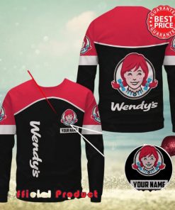 Wendy’s Custom Name Black Design Logo Ugly Christmas Sweater