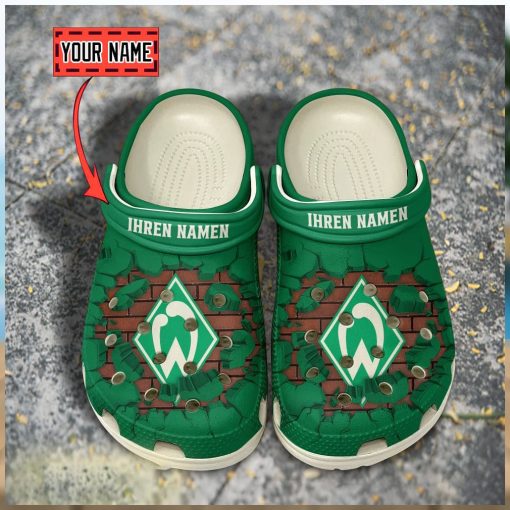 Werder Bremen Break Cracked Hole Design Crocs