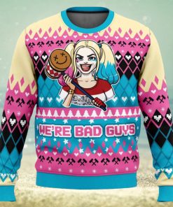 Were Bad Guys Harley Quinn DC Comics Ugly Christmas Sweater