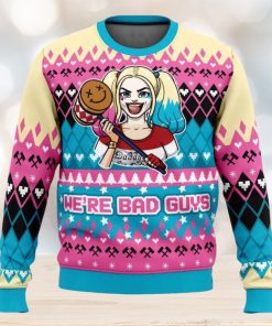 Were Bad Guys Harley Quinn DC Comics Ugly Christmas Sweater