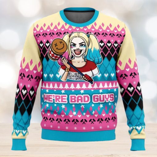 Were Bad Guys Harley Quinn DC Comics Ugly Christmas Sweater