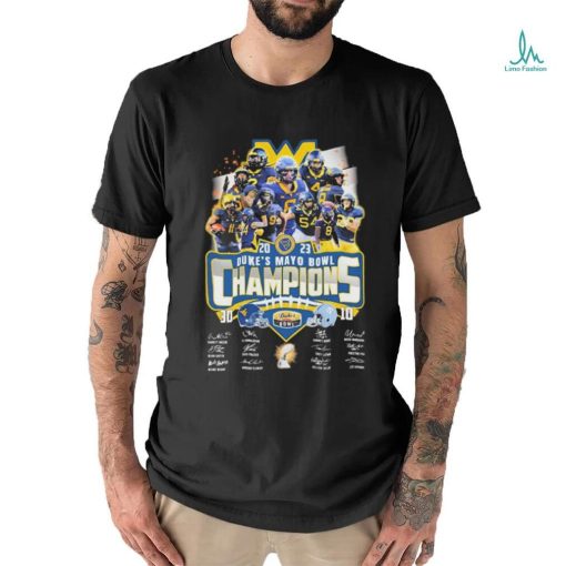 West Virginia Mountaineers 2023 Duke’s Mayo Bowl Champions 30 10 Unc Signatures Shirt