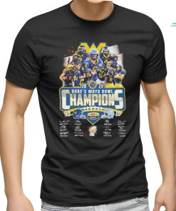 West Virginia Mountaineers 2023 Duke’s Mayo Bowl Champions 30 10 Unc Signatures Shirt