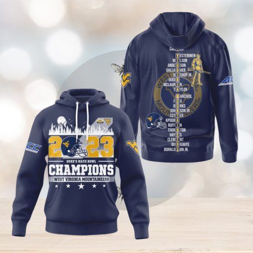 West Virginia Mountaineers 2023 Duke’s Mayo Bowl Champions Hoodie T Shirt