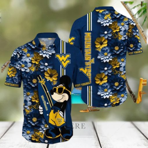 West Virginia Mountaineers Hawaiian Shirt Mickey Love Surfing Trending Summer Gift