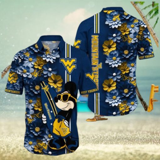 West Virginia Mountaineers Hawaiian Shirt Mickey Love Surfing Trending Summer Gift