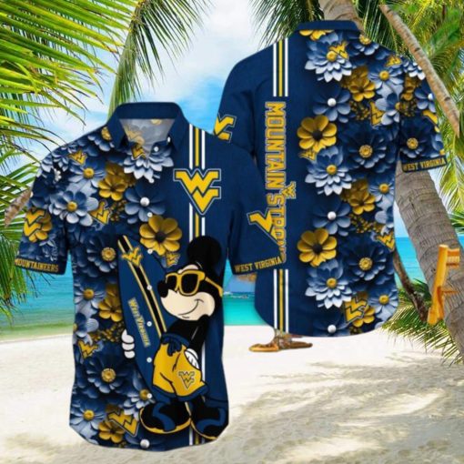 West Virginia Mountaineers Hawaiian Shirt Mickey Love Surfing Trending Summer Gift