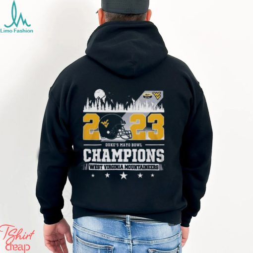 West Virginia Mountaineers Skyline 2023 Duke’s Mayo Bowl Champions Shirt