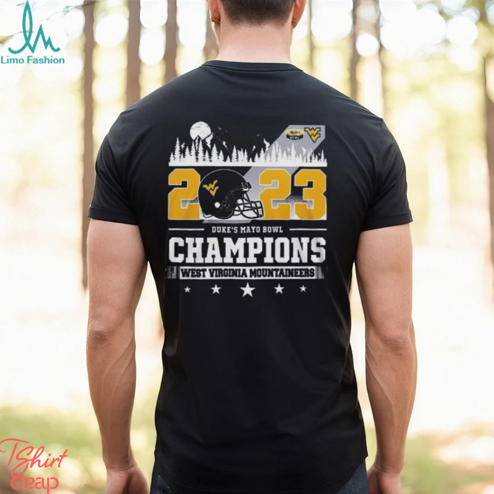West Virginia Mountaineers Skyline 2023 Duke’s Mayo Bowl Champions Shirt West Virginia Mountaineers Skyline 2023 Duke’s Mayo Bowl Champions Shirt