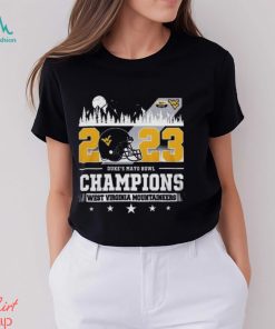 West Virginia Mountaineers Skyline 2023 Duke’s Mayo Bowl Champions Shirt