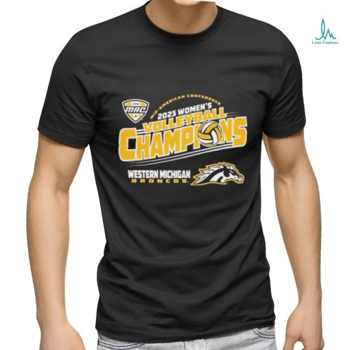 Western Michigan Broncos Brown MAC 2023 Women’s Volleyball Tournament Champions Shirt