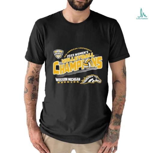 Western Michigan Broncos Brown MAC 2023 Women’s Volleyball Tournament Champions Shirt