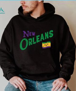 Where I'm From Adult New Orleans Black Script Flag T Shirt