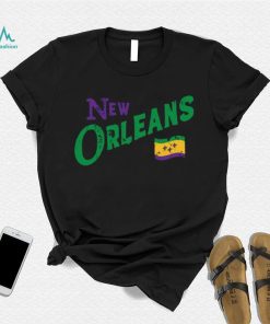 Where I'm From Adult New Orleans Black Script Flag T Shirt