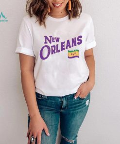 Where I'm From Adult New Orleans Script Flag T Shirt