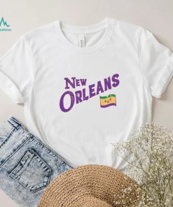 Where I'm From Adult New Orleans Script Flag T Shirt